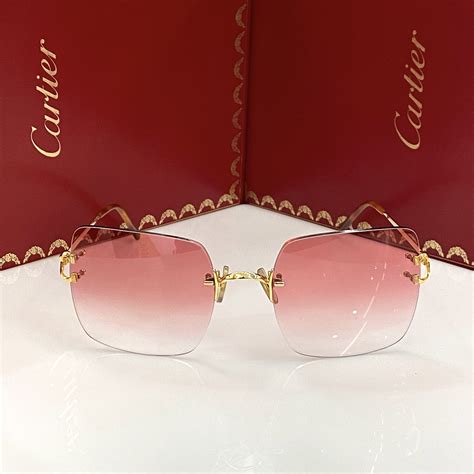 cartier glasses pink lenses|cartier pink sunglasses.